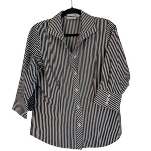 Chico's Striped Button-Up Shirt